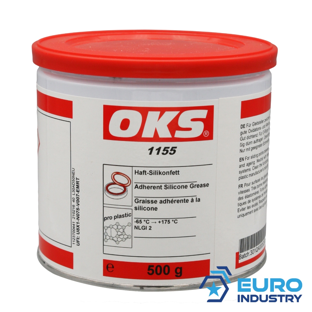 pics/OKS/E.I.S. Copyright/Tin/1155/oks-1155-adherent-silicone-grease-500g-tin-002.jpg